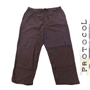 Pajama Pants by‎ Protocol - Plaid, Size L